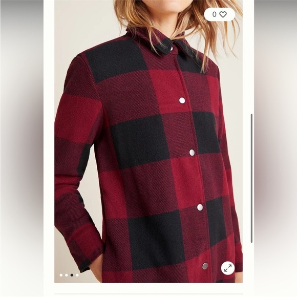 Anthropologie BB Dakota Flannel Jacket Size Small. - Picture 3 of 10